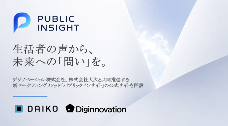 株式会社大広と共同推進する「パブリックインサイト」の公式サイトを開設しました。